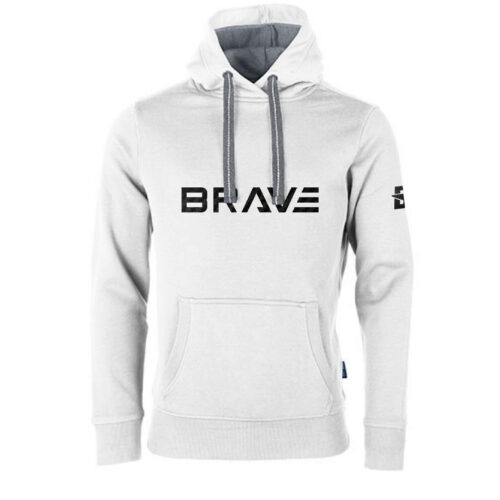 H1 Brave Hoodie White Carbon Print ""Brave""